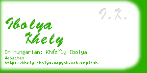 ibolya khely business card